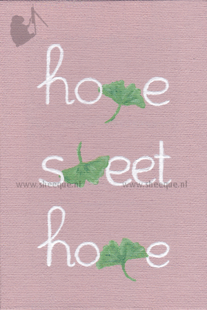 kunst kaart gingko home sweet home